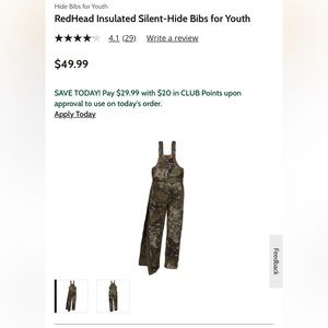 Youth insulated bibs